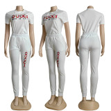 Round Neck Short Sleeve Casual Set