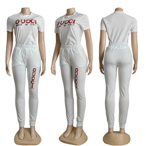 Round Neck Short Sleeve Casual Set