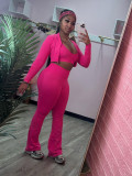 Ihoov High-Waisted Flared Sporty Three-Piece Set