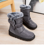 Women's Casual Footwear Waterproof Faux Fur High-Top Winter Boots with Velcro