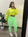 Ihoov Zippered Waistband and Drop Shoulder Sleeve Two-Piece Set