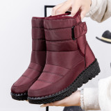 Women's Waterproof Women's Snow Boots with Velcro