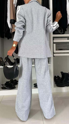 Long-Sleeve Lapel Casual Suit Set