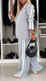 Long-Sleeve Lapel Casual Suit Set