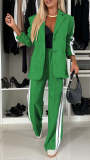 Long-Sleeve Lapel Casual Suit Set