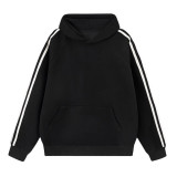 Cotton Hoodie for Women with Three Stripes