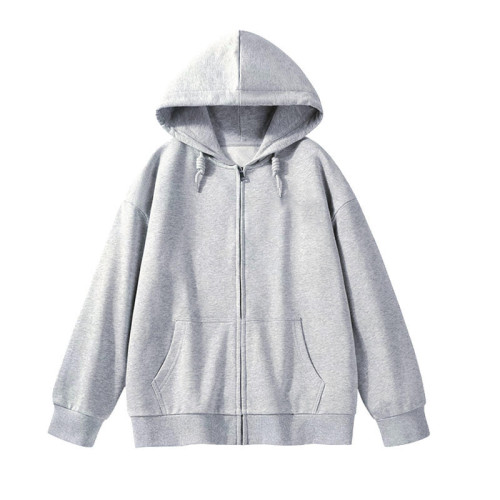 Ihoov Oversized Hooded Zip-Up Sweatshirt