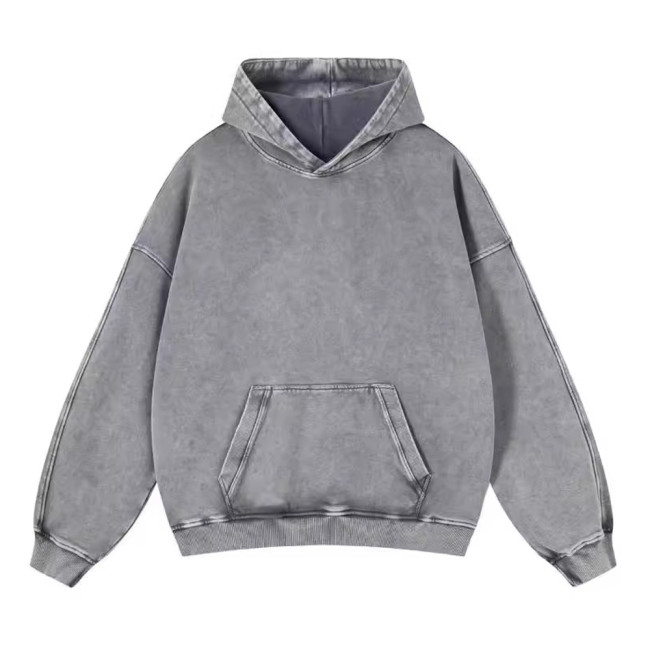 Vintage Washed Pure Cotton Hoodie