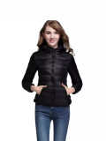 Ihoov Lightweight White Duck Down Short Hooded Women's Jacket