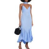 Ihoov Spaghetti Straps A-Line Maxi Dress for Women