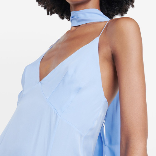 Ihoov Spaghetti Straps A-Line Maxi Dress for Women