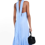 Ihoov Spaghetti Straps A-Line Maxi Dress for Women