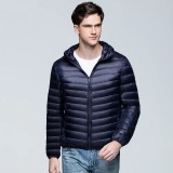 Ihoov Men's Lightweight Short Hooded Down Jacket