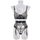 Embroidered Sensual Lingerie Set