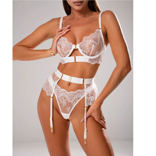 Embroidered Sensual Lingerie Set