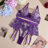 Embroidered Sensual Lingerie Set
