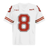 Color-Block V-Neck Women's football jersey Top Graphic t-shirt