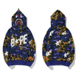 Lightning Print Lettered Hooded Cardigan Sweatshirt