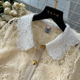 Hook Flower Embroidery Lace Dress