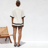 Minimalist Short-Sleeve Shirt and Casual Set