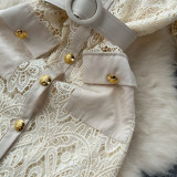 Hook Flower Embroidery Lace Dress