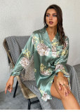 Elegant Silk Nightgown: Summer Sheer Shirt Dress for Women