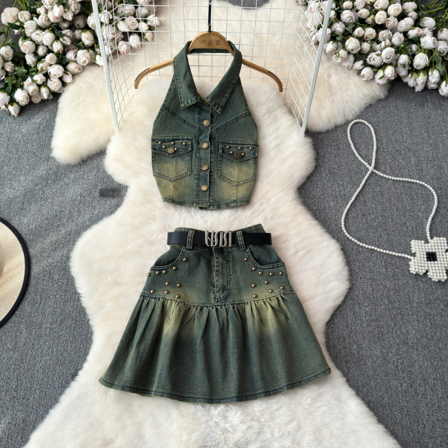 Vintage Denim Ensemble