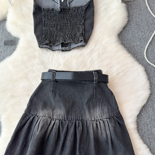 Vintage Denim Ensemble