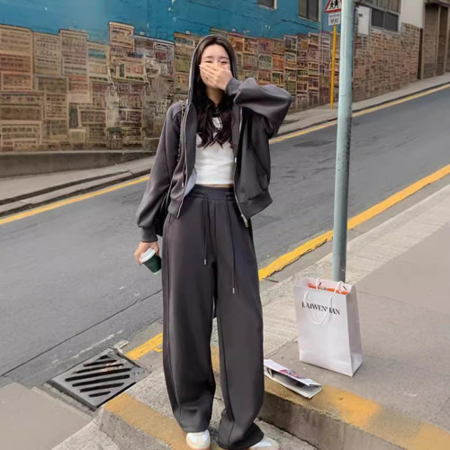 Oversized Wide-Leg Pants & Casual Hoodie Set
