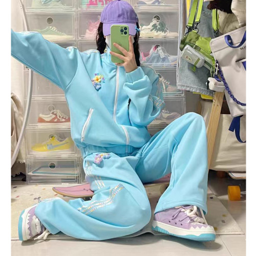 Cardigan Hoodie & Pants Casual Two-Piece Set