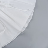 Eyelet Lace Slim-Fit Spaghetti Strap Dress Without Gloves