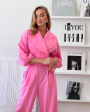 Tailored Slimming Blazer and Waist-Cinching Trousers Set