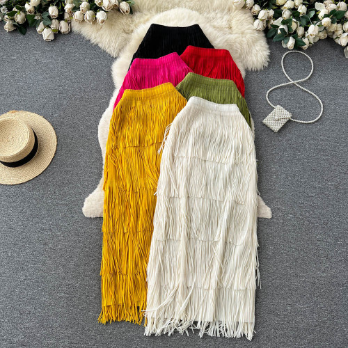 Tassel Midi Skirt
