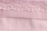 Lace-Trimmed Tiered Cake Dress with Adjustable Waist