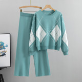 Casual Chic Knitted Wide-Leg Pants Set