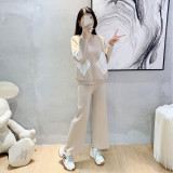 Casual Chic Knitted Wide-Leg Pants Set
