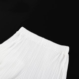 Ihoov Halter Neck Sleeveless Top & Pleated Wide-Leg Pants Set