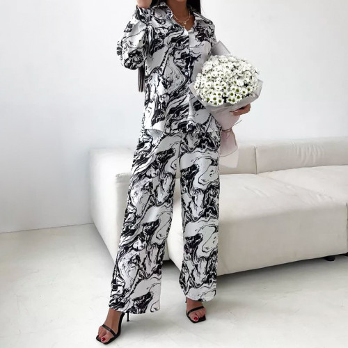 Floral Print Long Sleeve Lounge Set