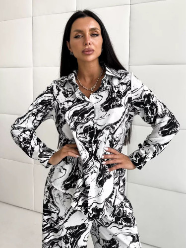 Floral Print Long Sleeve Lounge Set