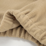 Wide-Leg Fleece Lounge Pants with Drawstring