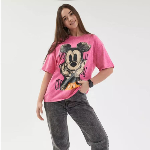 Whimsical Cotton Loose-Fit Short Sleeve T-Shirt