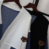 Cowboy Patchwork Knit Cardigan