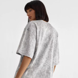 Washed Pure Cotton T-Shirt for Women