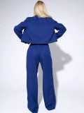 Casual Short Blazer and Tailored Pants Set for Women