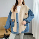 Cowboy Patchwork Knit Cardigan