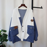 Cowboy Patchwork Knit Cardigan