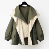 Tailored Waist-Cinching Mid-Length Trench Coat
