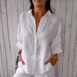 Tie-Front Long Sleeve Shirt
