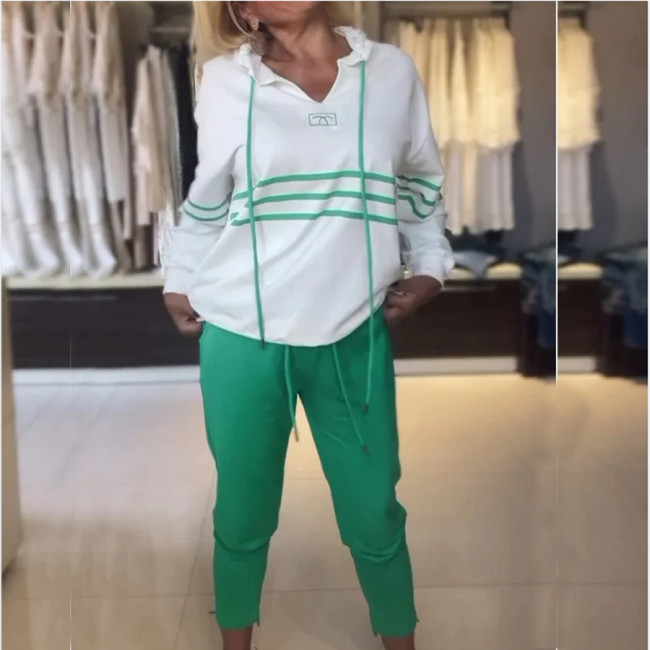 Color-Block Hooded Sweatshirt & Jogger Set