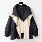Tailored Waist-Cinching Mid-Length Trench Coat